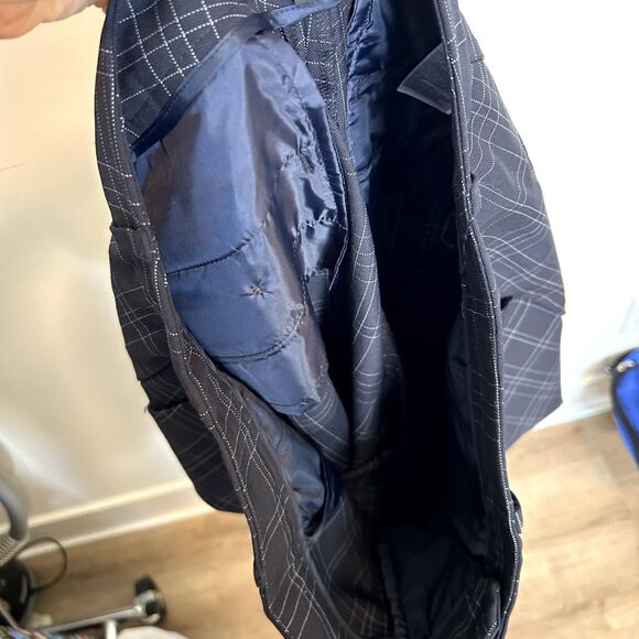 Banana Republic Logan Trouser-Fit Wool-Blend Pant Career Size 8S Blue Plaid - Picture 13 of 16